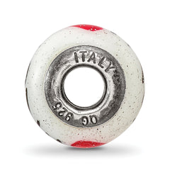 Sterling Silver 925 Glass Heart Bead Elegant Romantic Design