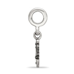 Sterling Silver 925 Marcasite Moon & Stars Dangle Bead Vintage Elegant Charm