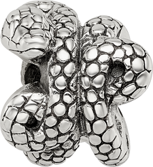 Sterling Silver 925 Themed Snake Bead Solid Cast Design from Sophia Jewelers