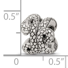 Sterling Silver 925 Themed Snake Bead Solid Cast Design from Sophia Jewelers