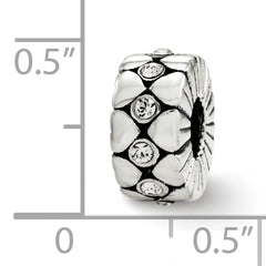 Sterling Silver Crystal Bead with 4mm Opening Elegant and Solid Design