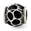 Reflection Beads Sterling Silver Black Enamel with Sparkles Bead - Sophia Jewelers