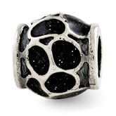Sterling Silver Reflections Black Enamel w/Sparkles Bead