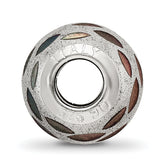 Sterling Silver 925 Diamond Cut Bead with Black Velvet Finish