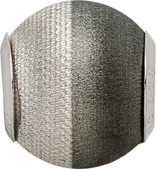 Sterling Silver 925 Hollow Bead with Laser Etched Black Matte Finish