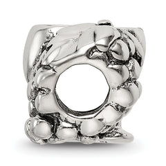 Sterling Silver 925 Antiqued Glass Bead with Grapes & Glasses Design