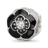 Sterling Silver Reflections Enameled Flower Preciosa Crystal Bead