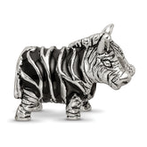 Sterling Silver Reflections Enameled Zebra Bead