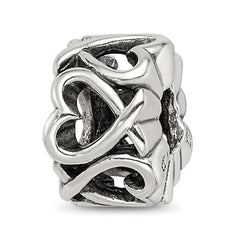 Sterling Silver Reflections Hearts Bead