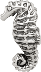Sterling Silver 925 Seahorse Bead with Solid Cast Design Elegant Theme