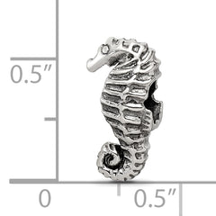 Sterling Silver 925 Seahorse Bead with Solid Cast Design Elegant Theme