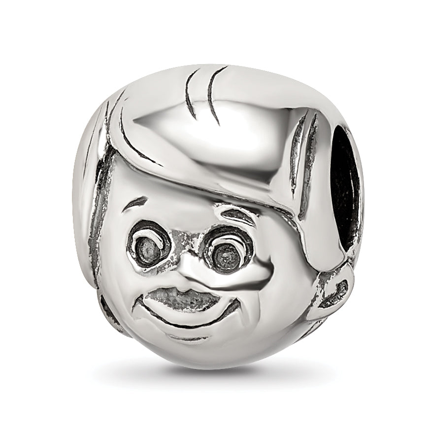 Sterling Silver Reflections Little Boy's Head Bead