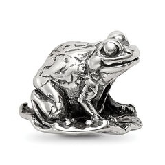 Sterling Silver Reflections Frog on Lily Pad Bead