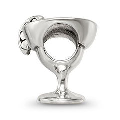 Sterling Silver 925 Margarita Bead with Solid Casted Design