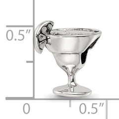 Sterling Silver 925 Margarita Bead with Solid Casted Design