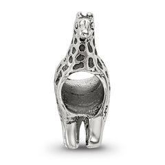 Sterling Silver 925 Giraffe Bead with Solid Casted Design