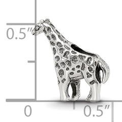 Sterling Silver 925 Giraffe Bead with Solid Casted Design