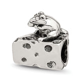 Sterling Silver Reflections Mouse on Cheese Bead
