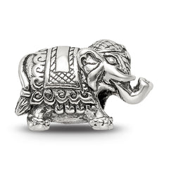 Sterling Silver 925 Elephant Bead with Solid Casted Design