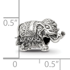 Sterling Silver 925 Elephant Bead with Solid Casted Design