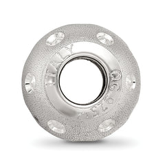 Sterling Silver 925 Diamond-Cut Hollow Bead Elegant Reflective Finish