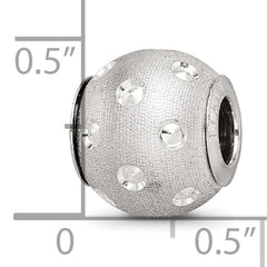 Sterling Silver 925 Diamond-Cut Hollow Bead Elegant Reflective Finish