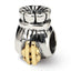 Sterling Silver & 14k Reflections Money Bag Bead