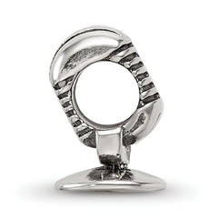 Sterling Silver 925 Microphone Bead Solid Casted Themed Jewelry for Charm Bracelets
