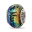 Sterling Silver Reflections St Maarten Orange Dichroic Glass Bead