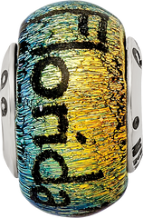 Sterling Silver 925 Dichroic Glass Bead with Radiant Elegance and Versatility