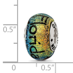 Sterling Silver 925 Dichroic Glass Bead with Radiant Elegance and Versatility