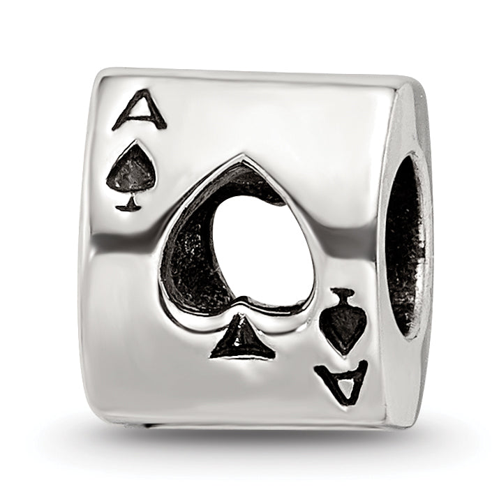 Sterling Silver Reflections Ace Card Bead