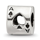 Sterling Silver Reflections Ace Card Bead