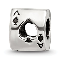 Sterling Silver Reflections Ace Card Bead
