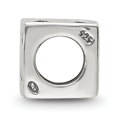 Sterling Silver 925 Antique Dice Bead with Casted Vintage Finish