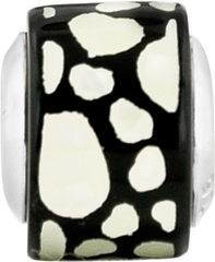 Sterling Silver 925 Mosaic Bead with Mother of Pearl Hearts Elegant and Multi-Color Design
