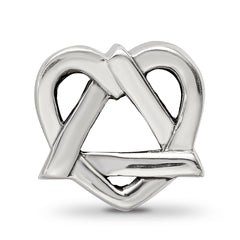 Sterling Silver 925 Adoption Symbol Bead with Solid Cast Design