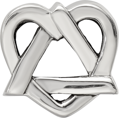 Sterling Silver 925 Adoption Symbol Bead with Solid Cast Design