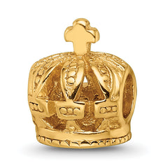 Sterling Silver Gold-plated Reflections Crown Bead