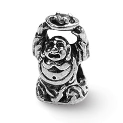 Sterling Silver Reflections CZ Buddha Bead