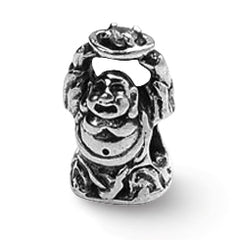Sterling Silver Reflections CZ Buddha Bead