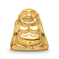 Sterling Silver 925 Gold-Plated Buddha Bead with Polished Finish Elegant Design