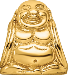 Sterling Silver 925 Gold-Plated Buddha Bead with Polished Finish Elegant Design