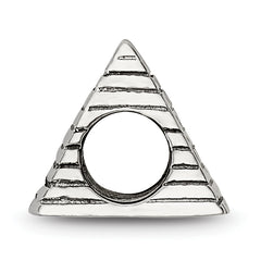 Sterling Silver 925 Antiqued Pyramid Bead Solid Cast Elegant
