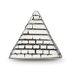 Sterling Silver 925 Antiqued Pyramid Bead Solid Cast Elegant