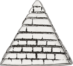 Sterling Silver 925 Antiqued Pyramid Bead Solid Cast Elegant