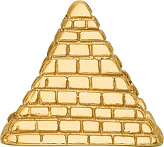 Sterling Silver Gold-Plated Pyramid Bead with Polished Finish