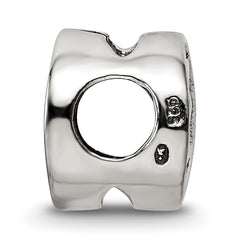 Sterling Silver 925 Yoga Lotus Bead with Antiqued Finish Solid & Themed Design