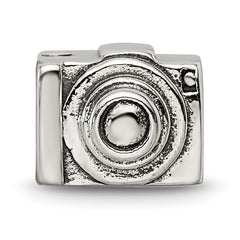 Sterling Silver 925 Antique Camera Bead with Solid Cast Design