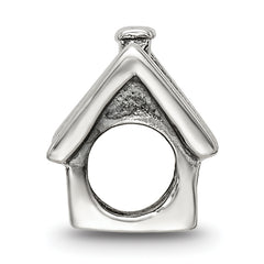 925 Sterling Silver House Bead with Antiqued Finish, Solid & Casted Design
